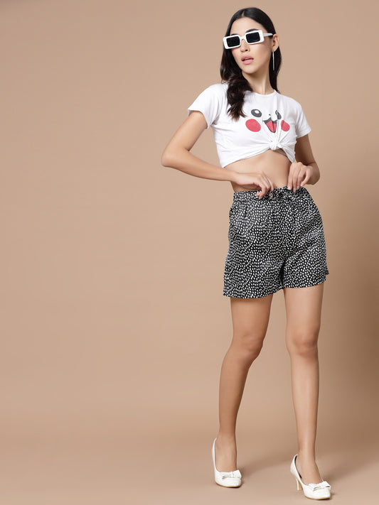 Women Polka Dot  Printed  Shorts