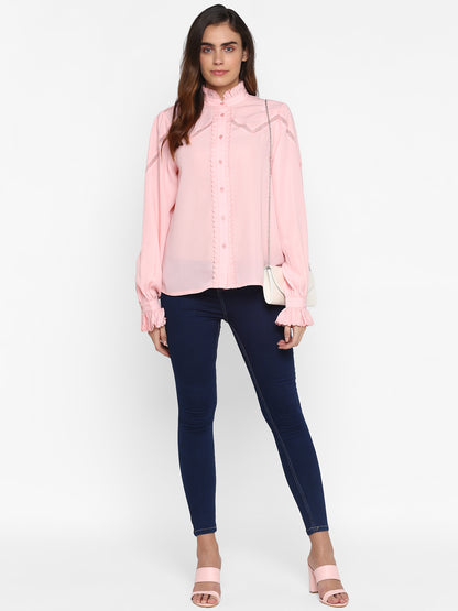 Classic Bell Sleeve Casual Shirt