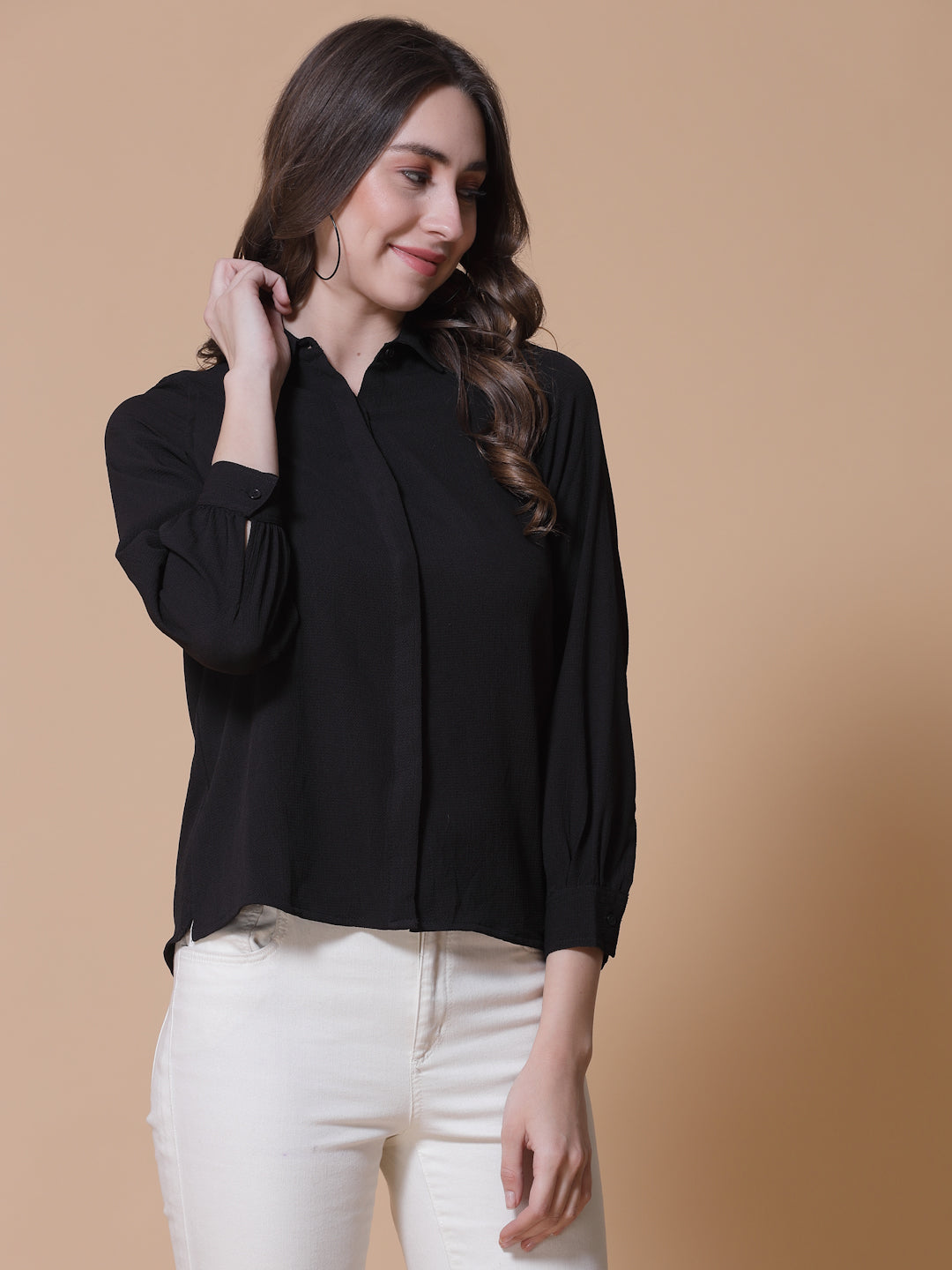 Sheer Casual Regular Fit Shirt