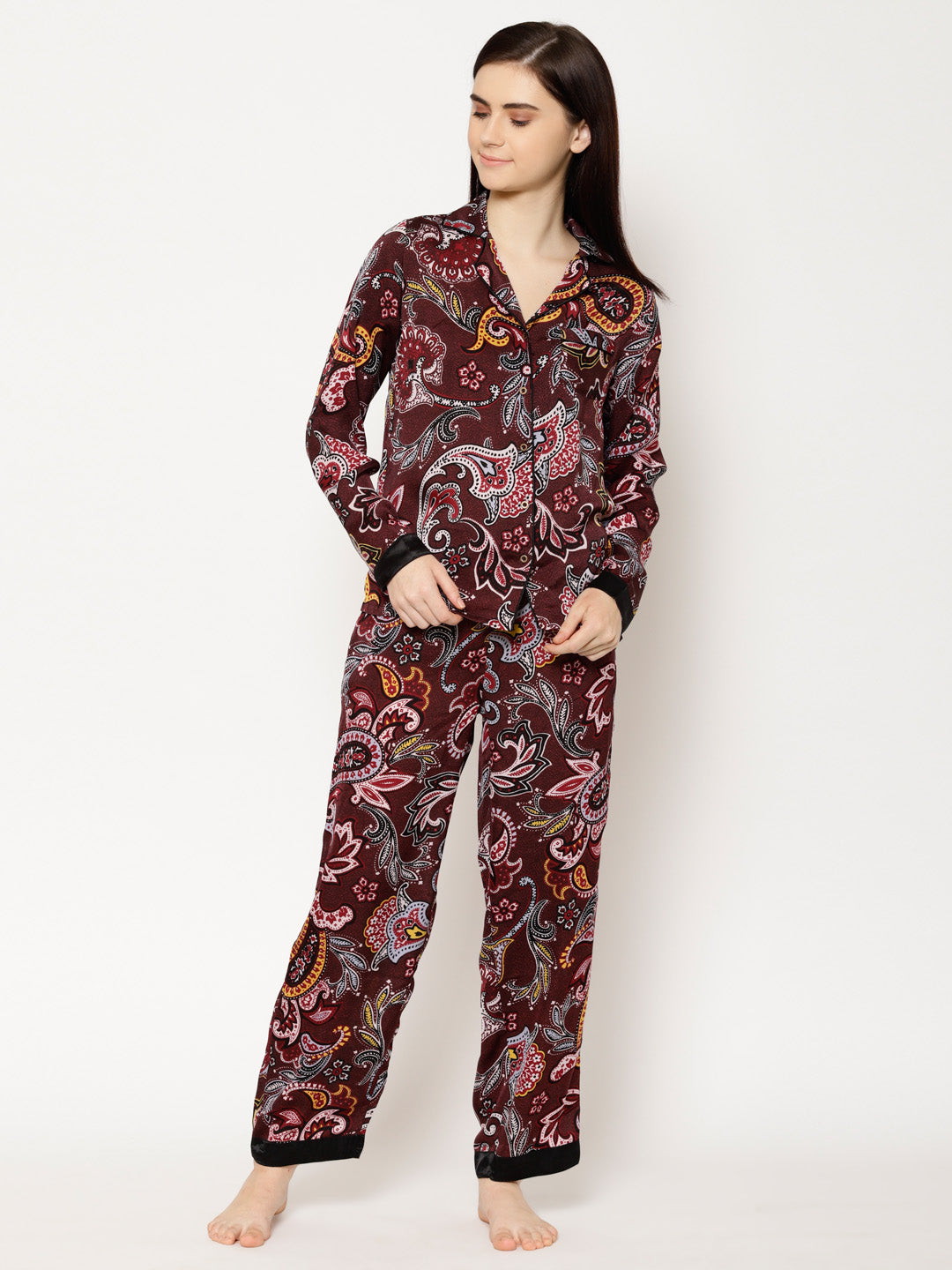 Women Multicoloured Printed Night suit