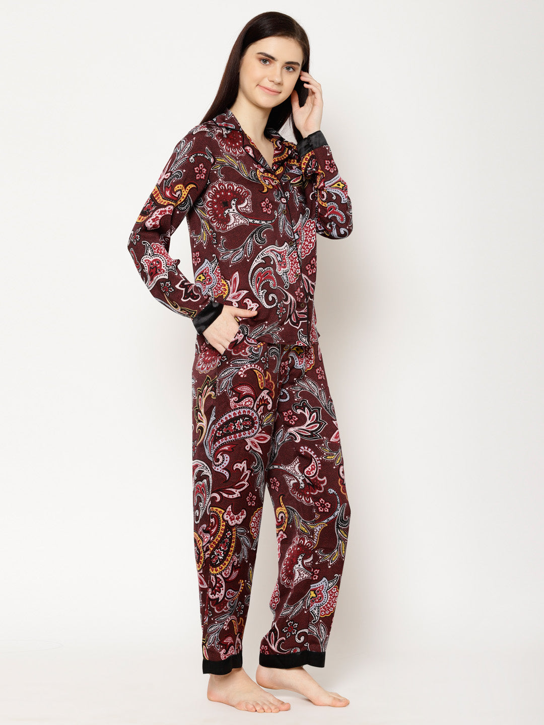 Women Multicoloured Printed Night suit