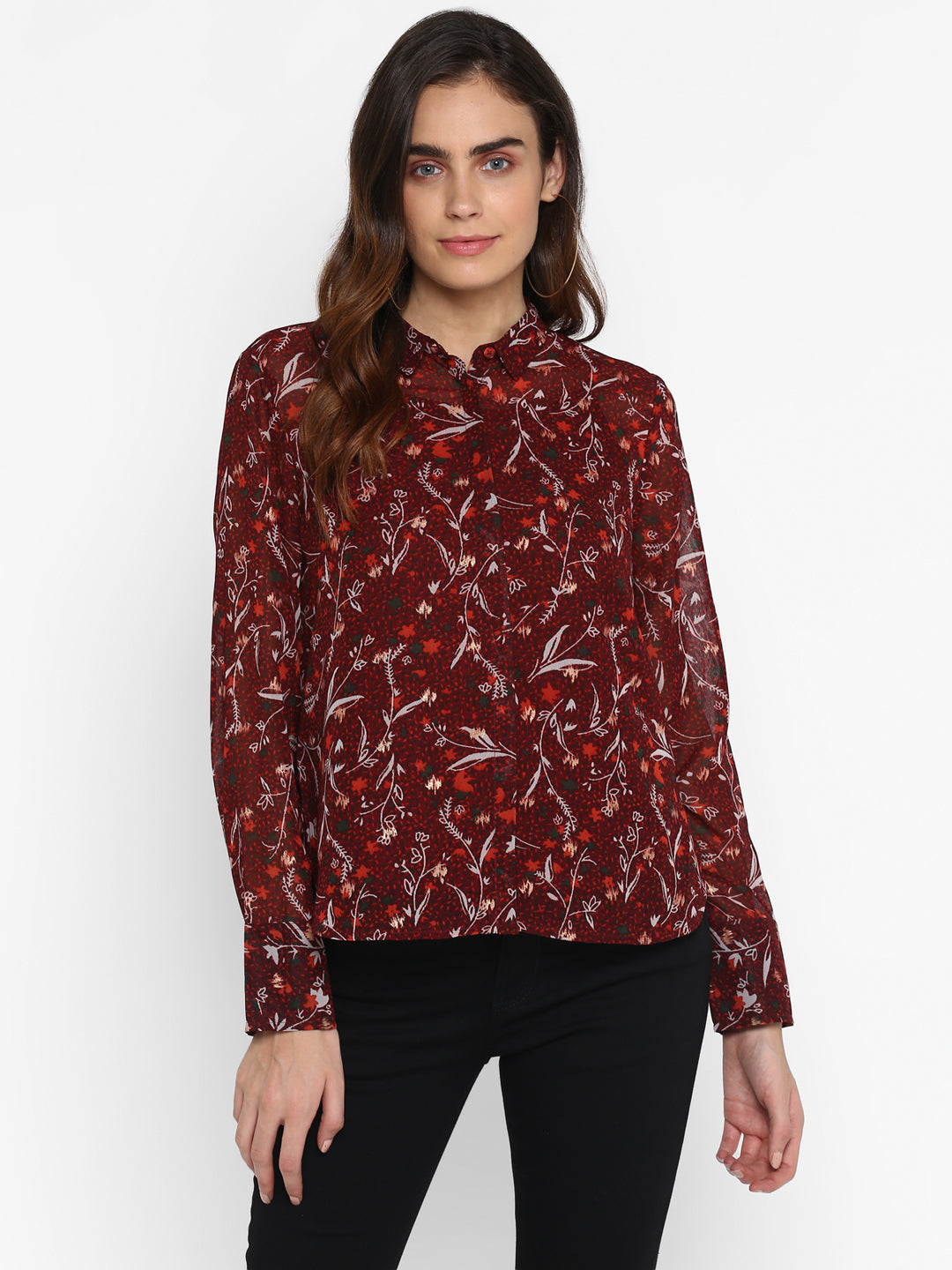 Classic Floral Printed Casual Shirt