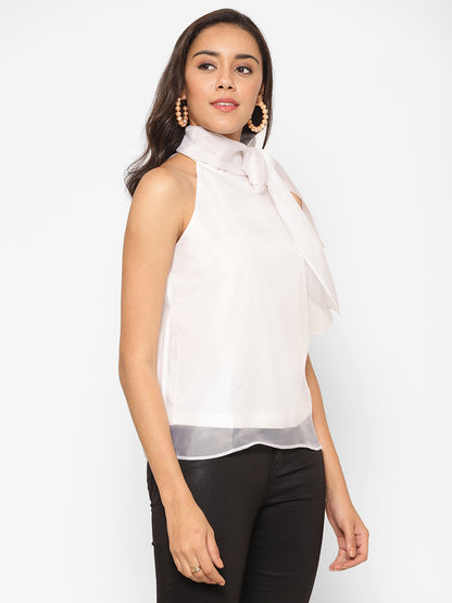 High Neck Bow Top