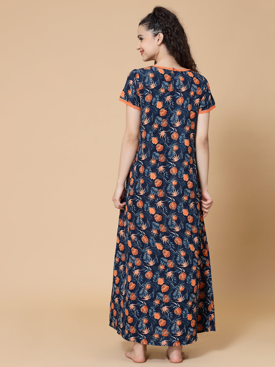 Floral Printed Maxi Nightdress