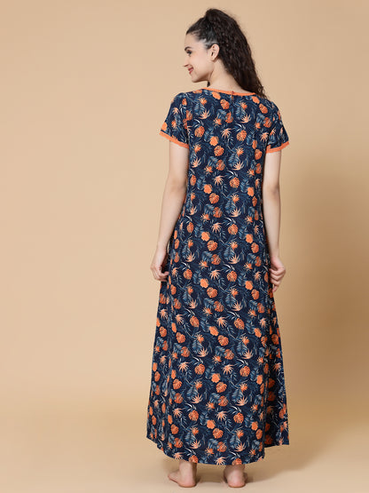 Floral Printed Maxi Nightdress