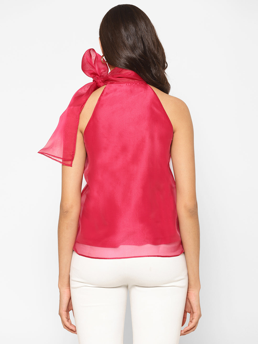 High Neck Bow Top